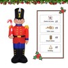 Whisen 6FT Christmas Inflatable Nutcracker Toy Soldier with Candy Cane, Outdoor Blow-Up Yard Decoration with LED Lights Display - Red - 3 of 4