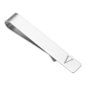 Unique Bargains Stainless Steel Necktie Pinch Letter with Black Gift Box Initial Tie Clip for Men - 1 of 4