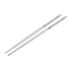 Unique Bargains Stainless Steel Dishwasher Safe Tapered Chopsticks 8.9 Inch Gray 5 Pairs - 1 of 4