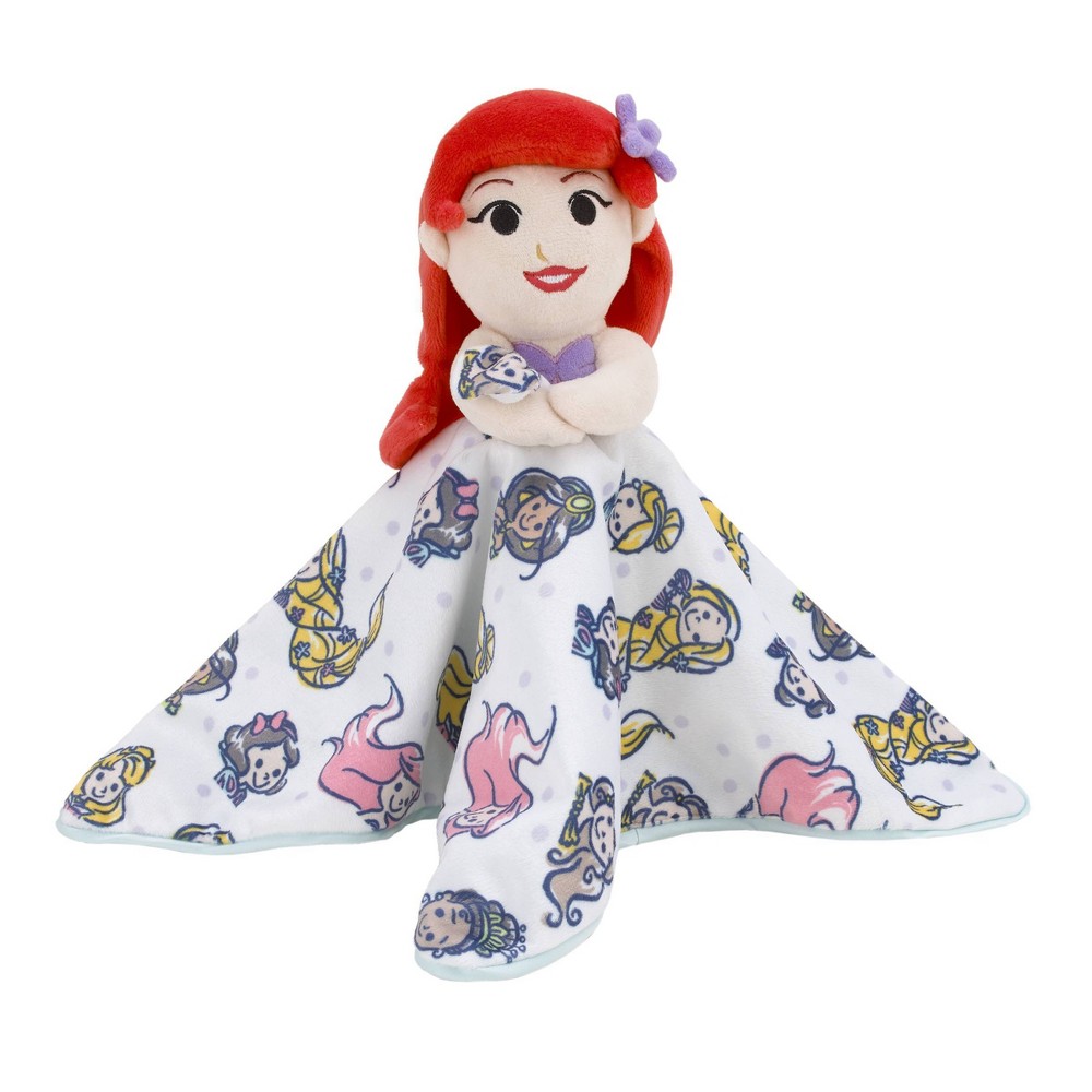 Photos - Duvet Disney Ariel and Princess Lovey Security Reversible Blanket 