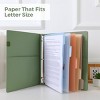 Itopfox 3 Ring Binder with Clipboard, PU Leather Binder with Notepad, 5 Dividers & Pockets, Labels, Perfect for School & Office Use Fits Letter Sized - 2 of 4