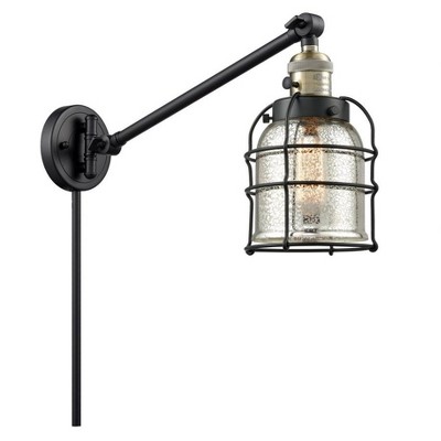 Bell Cage - 1 Light Swing Arm Wall Sconce In Industrial Style-25 Inches Tall and 8 Inches Wide