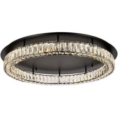 Elegant Lighting Monroe 1 - Light Flush Mount in  Black