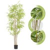 Bamboo Tree Artificial , Artificial Bamboo Tree With Real Trunk and Lifelike Leaves, Faux Bamboo Plants for Home Decor Indoor, 1 Pack - 3 of 4