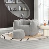 Lyngins Chenille Bean Bag Chairs for Kids and Adults,Lazy Chairs with Footstool and High Resilient Foam(Chips) for Living Room - 2 of 4