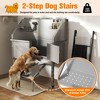 Sandinrayli Professional Dog Bathtub, Stainless Steel Pet Bathing Wash Station, Dog Grooming Tub with Nonslip Floor, Silver - 3 of 4