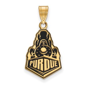 Black Bow Jewelry 14k Yellow Gold Plated Sterling Silver Purdue Boilermakers NCAA Large Pendant - 1 of 3