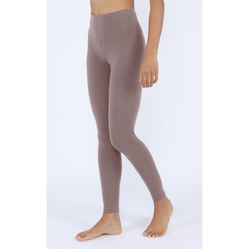 90 Degree By Reflex Interlink Faux Leather High Waist Cire Ankle Legging -  Peppercorn - Large