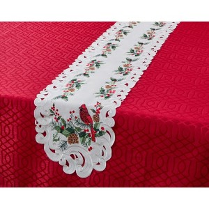 BrylaneHome Embroidered Cutout Table Runner - 1 of 4