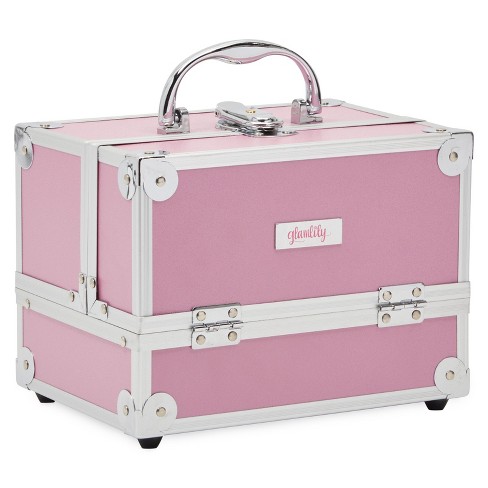 Cosmetics Makeup Kit Storage Organizer Box, For Bridal Gift (Pink)