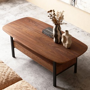 Gaoyangjiaju 47.2 Inch Wooden Coffee Table with Storage Drawers - 1 of 4