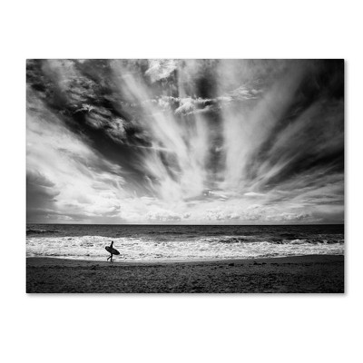 Lorenzo Grifantini Black and White Surfer Canvas Photography Art