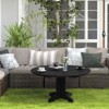 HYLEORY Outdoor Round Coffee Table, 36" Adirondack Coffee Table for Patio, Garden, Backyard - 3 of 4