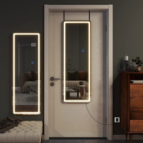 Artus Led Full-length Dimmable Mirror With Over-the-door Lighting, 2 ...