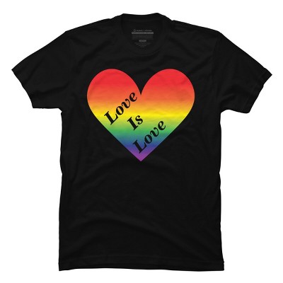 Adult Design By Humans Love Is Love Rainbow Heart Pride By ArnyaTees T-Shirt