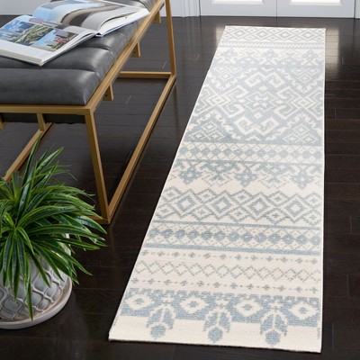 Slate and Ivory Geometric Hand-knotted Synthetic Area Rug