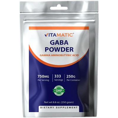 Gamma Aminobutyric Acid Powder 750mg per Serving -250 Grams, 333 Servings