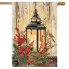 Briarwood Lane Holiday Lantern Christmas House Flag Rustic Greenery Cardinals 28" x 40" - 2 of 4