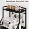 Kitchen Bakers Rack, Microwave Oven Stand with 2 Large Wire Basket, Industrial Coffee Bar Station - 2 of 4