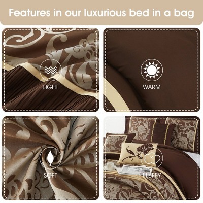 Nanshing 7pc Queen Mollybee Comforter Bedding Set Brown — фото 7