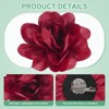 Unique Bargains Alloy Satin Fabric Big Rose Flower Dainty Brooches and Pins 4 Pcs - 2 of 4