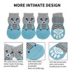 Unique Bargains Dog Cats Non-Slip Socks Bears Pattern Paw Protection and Traction Gray Blue 4 Pcs - 2 of 4