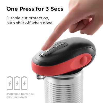 Red and Black Battery Operated Electric Can Opener