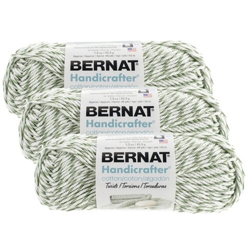 (Pack of 3) Bernat Handicrafter Cotton Yarn - Twists-Green