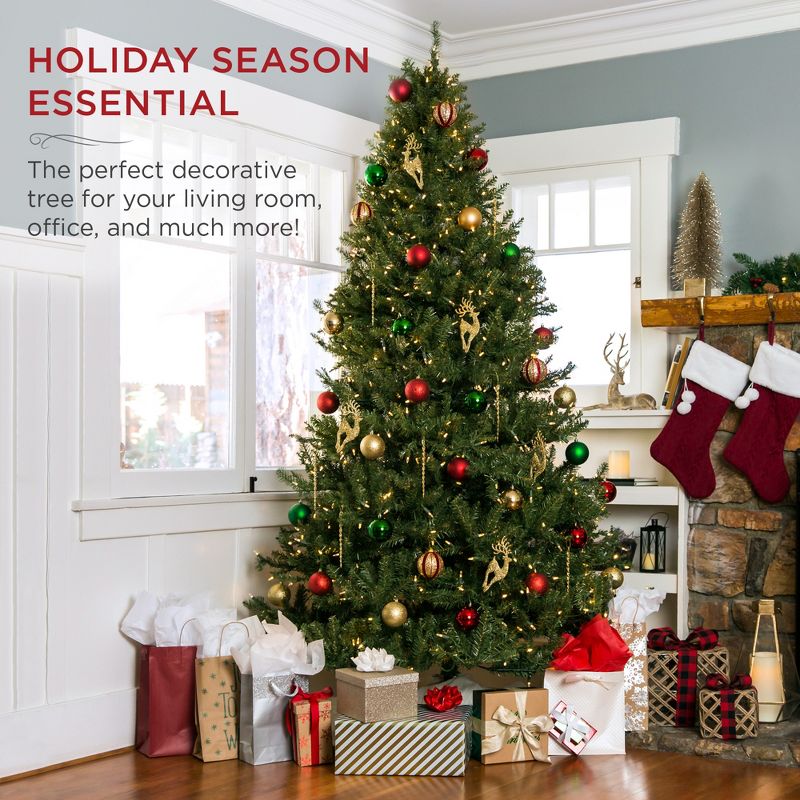 Best Choice Products Pre-Lit Hinged Douglas Full Fir Artificial Christmas Tree Holiday Decoration w/ Lights, 3 of 13