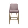 Meridian Furniture,Owen Pink Velvet Stool, Set of 2 - 3 of 4