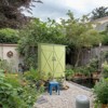 Karl Home 55''W X 63''H Green Solid Wood Outdoor Storage Shed - 2 of 4