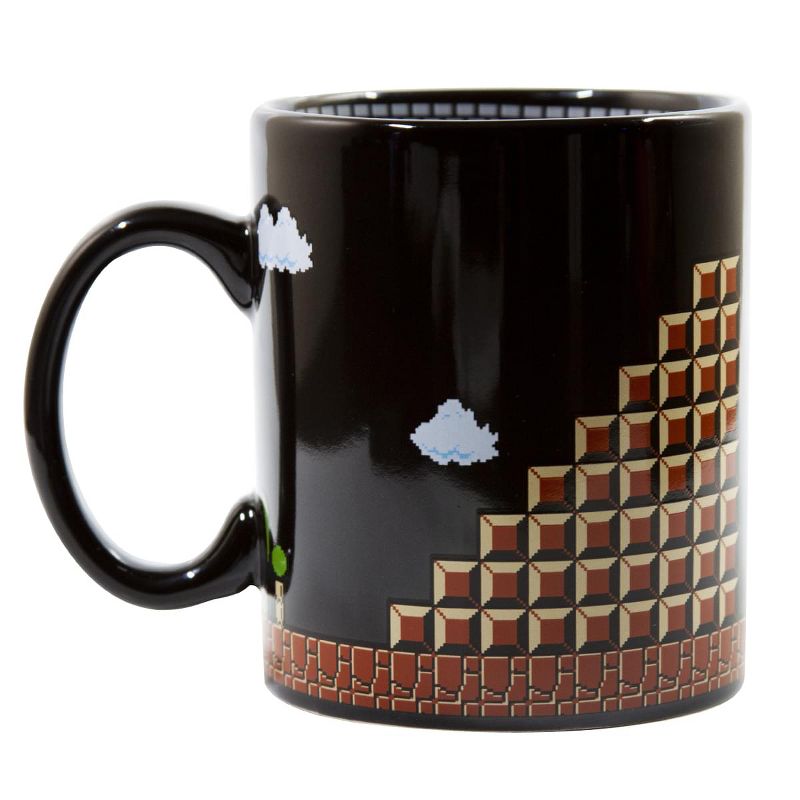 Just Funky Super Mario Collectibles | Super Mario 8-Bit Boss Black Ceramic Coffee Mug, 3 of 7
