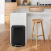 12 Liter 3.2 Gallon Stainless Steel Trash Can, Soft Close Lid, Child Proof Step On Pedal, Black for Kitchen & Home - 2 of 4