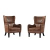 High Back Wingback Arm Chair with Nailhead Trim,Upholstered Accent Chair for Living Room or Bedroom-The Pop Home - 2 of 4