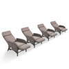 POCASSY Outdoor Recliner Chair, Wicker Adjustable Reclining Patio Lounge Chair with Cushion, Adjustable Backrest and Footrest, Ideal for Pool Deck - 2 of 4