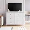 Coolmee Dresser for Bedroom, 6 Chest of Drawer Dresser for 48 inch TV, Modern Wood TV Stand for Living Room, Closet Storage, Entryway, Hallway - 3 of 4