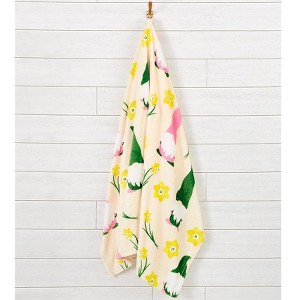 The Lakeside Collection Daffodil Gnomes 50" x 60" Plush Throw - 1 of 4