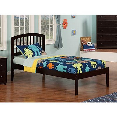 AFI Furnishings Richmond Twin Platform Bed with Open Footboard and Turbo Charger in Espresso