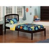 AFI Furnishings Richmond Twin Extra Long Platform Bed with Open Footboard and Turbo Charger in Espresso - 3 of 4
