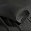 NicBex 4 PCS Cotton Blend Sheet Set with 1 Flat Sheet,1 Fitted Sheet and 2 Pillowcases,Soft Bed Sheets for All Seasons,Machine Washable,Black - 2 of 4
