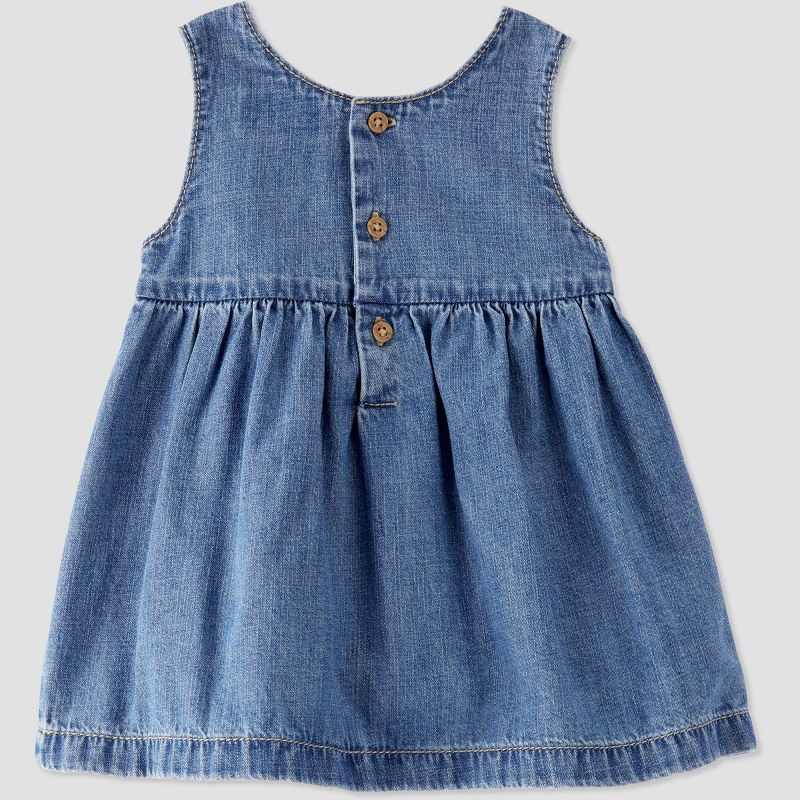 Little Planet by Carter's Organic Baby Girls' Chambray Dress, 2 of 6
