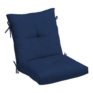 ARDEN Outdoor Plush Modern Tufted Blowfill Dining Chair Cushion, 21 x 40, Water Repellent, Fade Resistant, Tufted Cushion for Dining and Bistro Chairs - 1 of 4