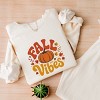 Simply Sage Market Fall Vibes Pumpkin And Leaves Lightweight Garment Dyed Sweatshirt - 3 of 4