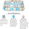 BRINJOY 4PCS Chakra Healing Bracelet Set - Natural Stone Anxiety Relief & Energy Balance Stackable Bracelets, Blue - 2 of 4