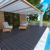 GlasFlength Carpet Tiles 44 Pack 12" Interlocking Deck Tiles, H Style, DIY Flooring for Patio Poolside Balcony Backyard, Gray, 12"*12"*0.8" - 2 of 4