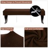 Unique Bargains Stretch Jacquard Checkered Anti-Dust Protecting Dining Chair Slipcovers for 42" - 54" Bench - 3 of 4