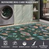 2x6FT Modern Washable Area Rug, Insect Floral Print Floor Cover with Non Slip Backing, Low Pile Stain Resistant Indoor Carpet for Bedroom - 4 of 4