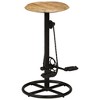 vidaXL Bar Chair Set of 2 Natural Wood Brown and Black - 2 of 2