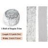 Alilang Elastic Sequin Trim, 3 Inch 8 Row Wide Flat Glitter Bling Fabric Paillette Sequin Ribbon, Metallic Sewing DIY Project, 5.5 Yards - 3 of 4