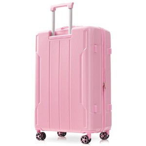 Syemin Luggage Hardshell Luggage, Lightweight Durable ABS Suitcases with Double Wheels, Expandable 28-inch Checked Luggage, Pink, 29.5"*18.5"*11.6" - 1 of 3